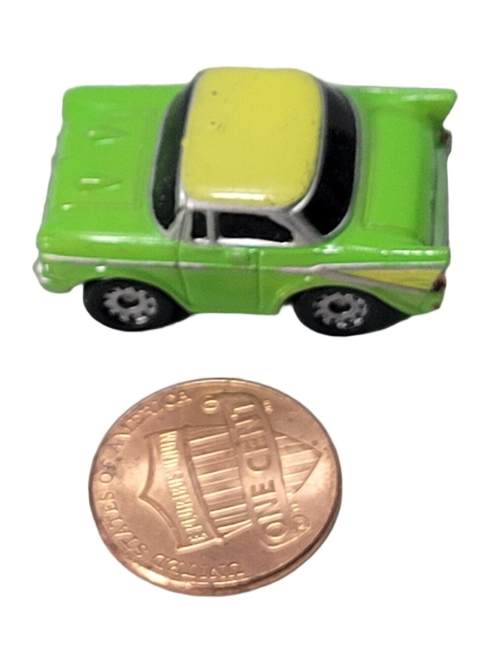 MICRO MACHINES - Chevrolet '57 Chevy Bel Air Green / Yellow Rare